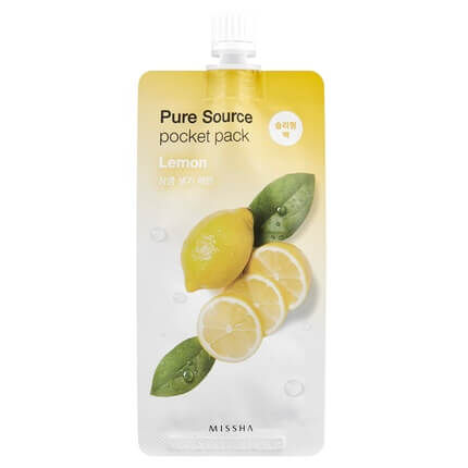 Ночная несмываемая маска для лица с лимоном  Pure Source Pocket Pack Lemon