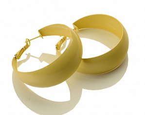Серьги-кольца (металл) (диаметр - 4см) PR1034(1)св.желт