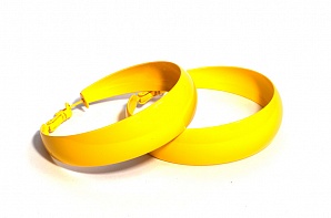 Серьги-кольца (металл) (диаметр - 5см) PR1033(6)желтый