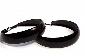 Mini Maxi Серьги-кольца (металл) (диаметр - 6см) PR1032(11)черный