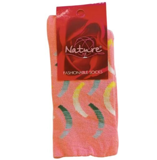 Nature Socks Nature Носки женские высокие розовые с принтом , 1 пара