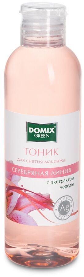 Domix Тоник для лица для снятия макияжа с чередой и наносеребром (флакон)