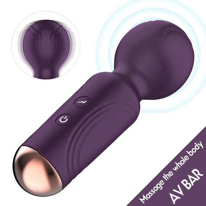 Вибромассажёр 20 режимов вибрации, L 110 мм D 37 мм, фиолетовый