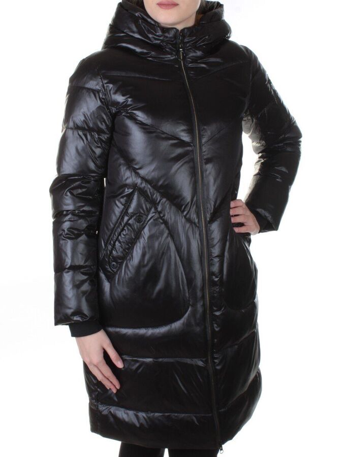 002 BLACK Пальто женское зимнее Snow Grace