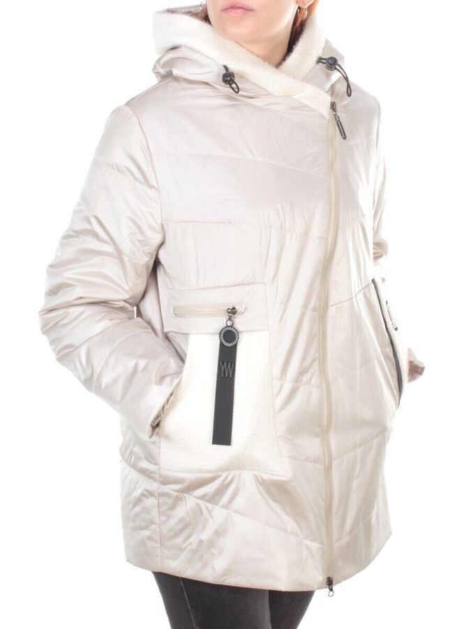 22-307 BEIGE Куртка демисезонная женская AKiDSEFRS (100 гр.синтепона)