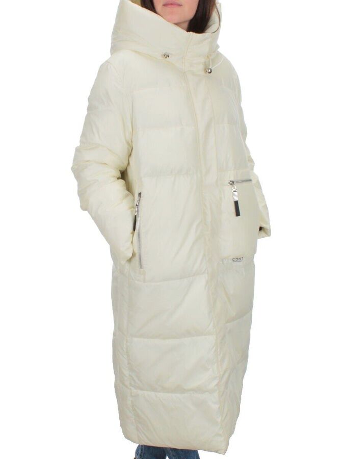 H-2210 WHITE Пальто зимнее женское (200 гр .холлофайбер)