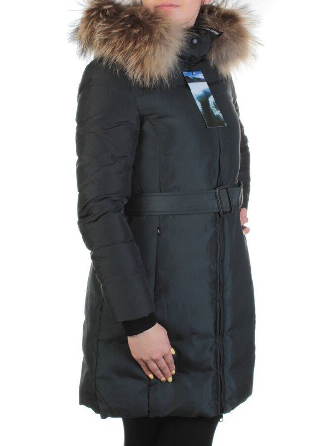 YW-17013 Пальто женское зимнее (био-пух, натуральный мех лисицы)