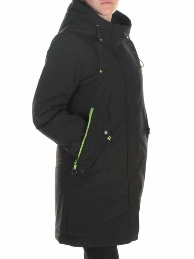 0829 BLACK Куртка демисезонная женская RikA (150 гр.синтепона)