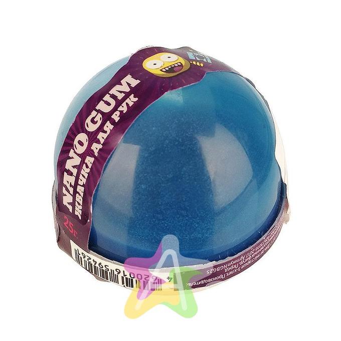 NGBG25 Пластилин для лепки &quot;Жвачка для рук &quot;Nano gum&quot;, светится в темноте синим&quot;, 25 гр.