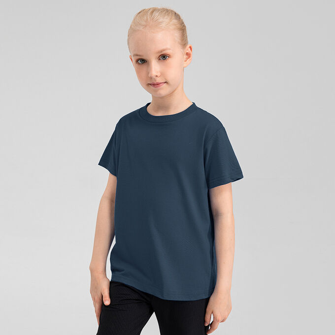 Детская спортивная футболка, цвет темно-синий