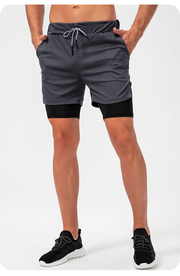 Мужские спортивные шорты, цвет темно-серый
