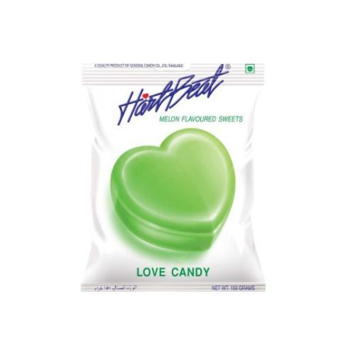 Конфета карамельная Hartbeat Jumbo Love Candy Melon со вкусом дыни, м/у 150г,