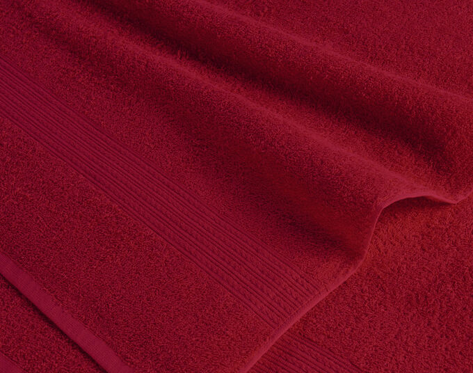 Milanika Бордовое махровое полотенце