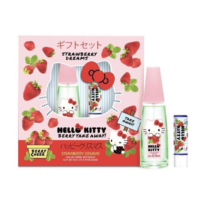 Ponti Parfum Подарочный Набор LITTLE PRINCESSES eau de toilette and lipstick Strawberry dreams