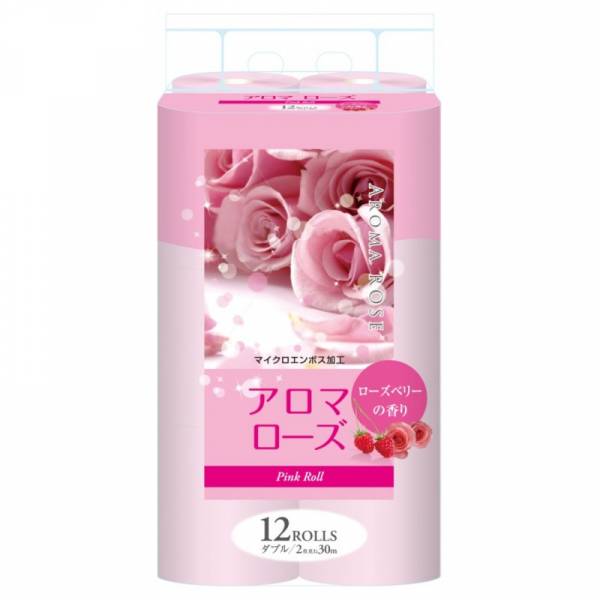 FUJIEDA SEISHI Туалетная бумага двухслойная, аромат розы и малины, 45 м, 8 рулонов