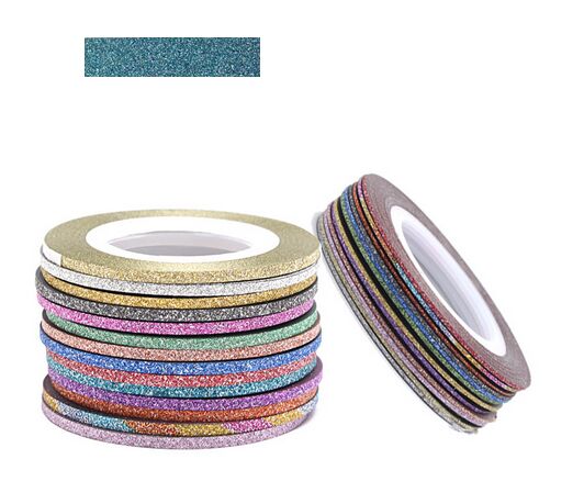 Эксклюзивкосметик Лента для дизайна голубая Glitter tape10, 2мм, 700-23-10 ЭК