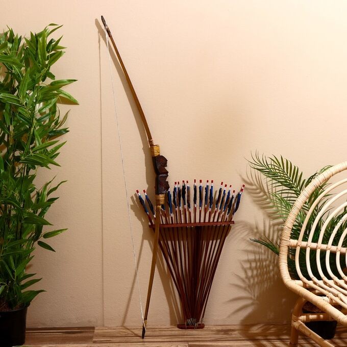 СИМА-ЛЕНД Сувенир Лук со стрелами из бамбука 125х65х3 см