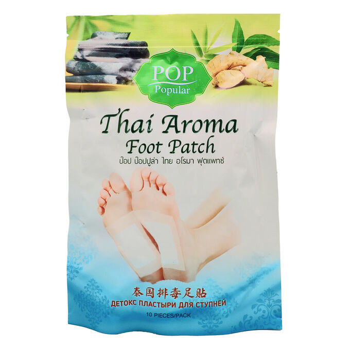 Pop Popular Детокс пластыри для ступней Thai Aroma Foot Patch, 10 шт.