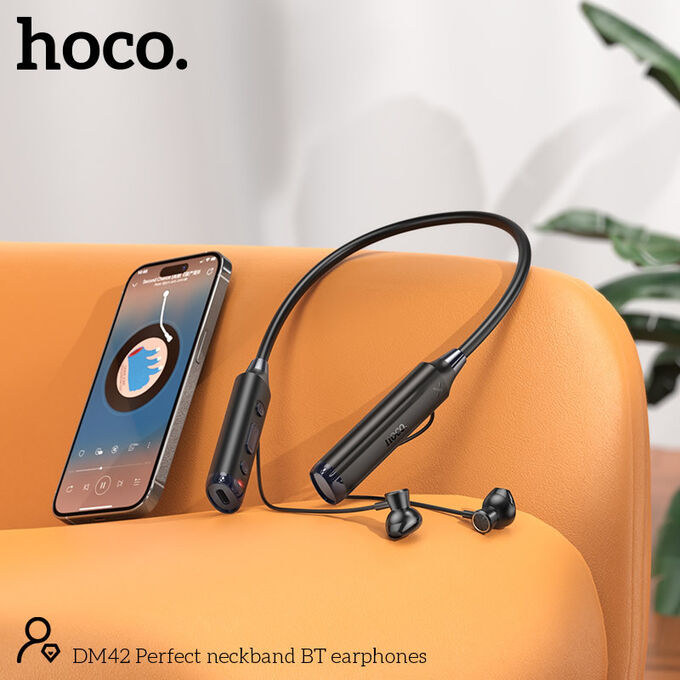 Наушники беспроводные HOCO  DM42 Perfect Sports Bluetooth 800mAh Мощная батарея !