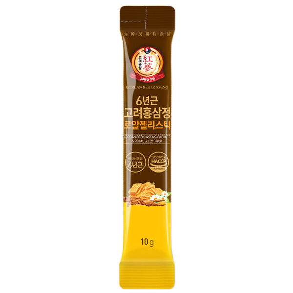 Экстракт красного 6-летнего женьшеня с маточным молочком Jungwonsam 6 Years Old Korean Red Ginseng Extract &amp; Royal Jelly Stick, 10гр