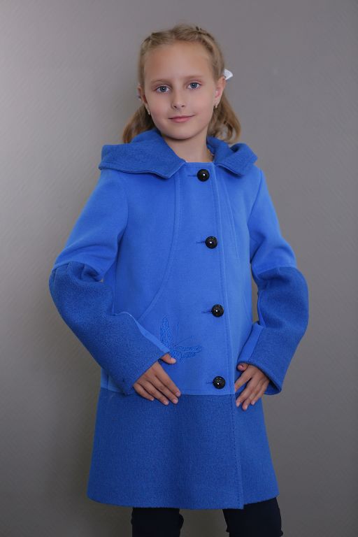 Пальто детское демисезонное 7-501-163  (василек)