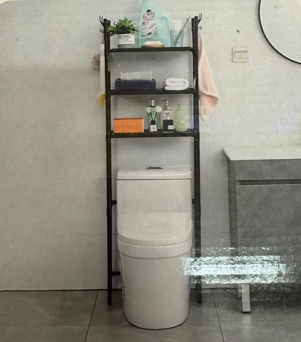 Полка над унитазом для ванной комнаты (три полочки)