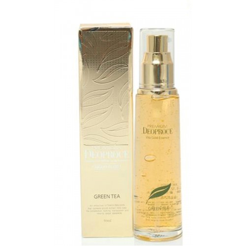 Deoproce premium vita gold essence green tea Питательная эссенция с экстрактом зеленого чая 50ml