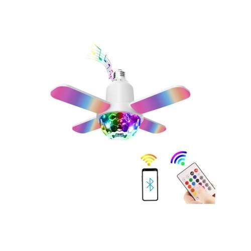 Альфа812 Потолочная музыкальная складная лампа E27, RGB-диско-шар, Bluetooth, 24 Вт