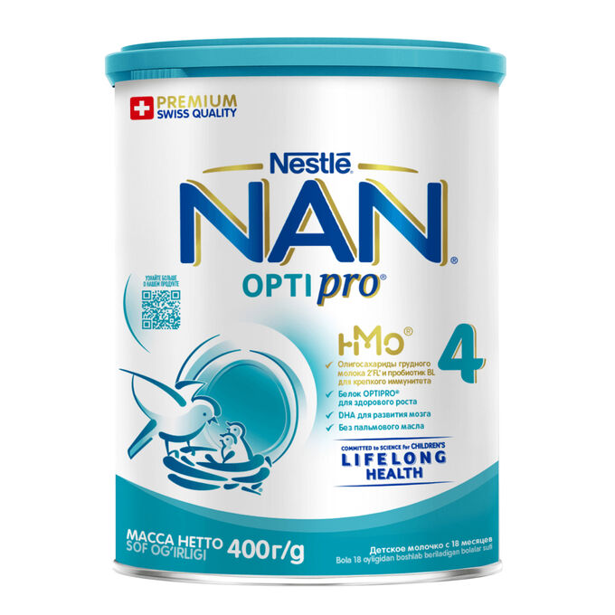 Nestle NAN 4 Оптипро сухая молочная смесь, 400г