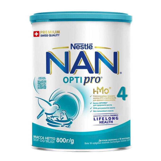 Nestle NAN 4 Оптипро сухая молочная смесь, 800г