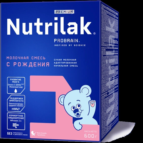 Инфаприм Нутрилак Премиум + 1 смесь сух. мол. адаптированная  до 6 мес., 600 гр.