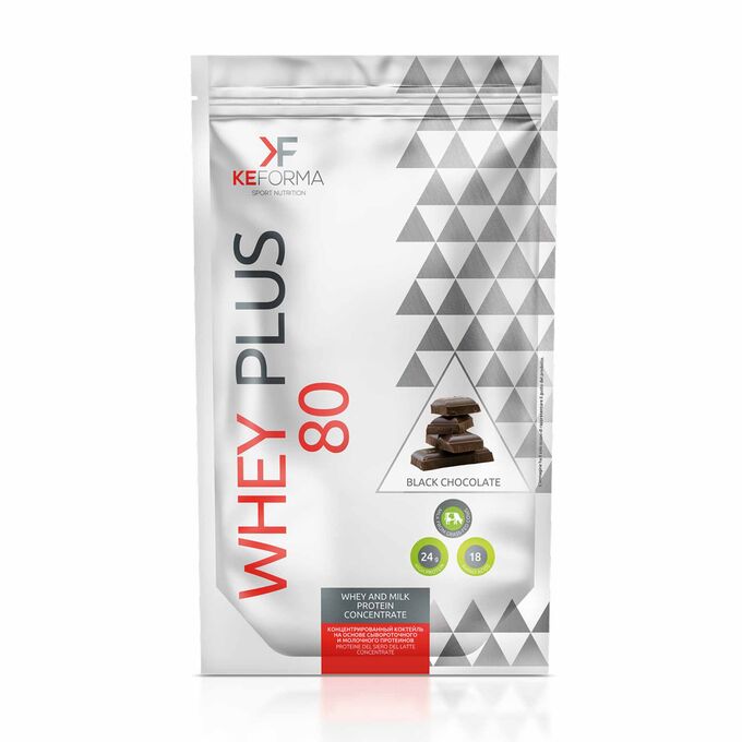 Siberian Wellness, ранее Сибирское здоровье WHEY PLUS 80 (темный шоколад), протеиновый коктейль, 480 г - Keforma