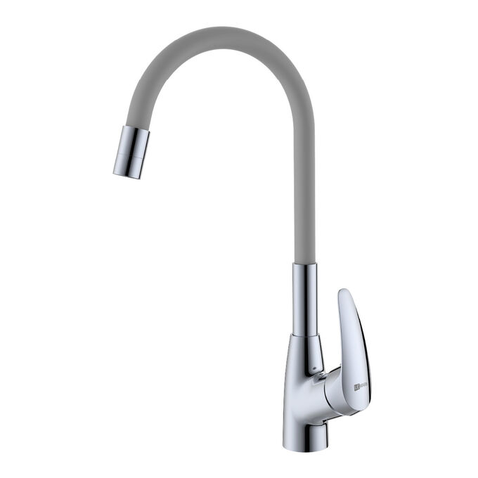 LEMARK LM0415C-Gray &quot;LINARA&quot; Смеситель для кухни, с гибким изливом, хром/серый