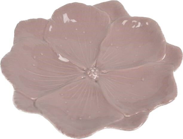 Тарелка декоративная 727-514 Цветок темн розовый 19*18*3см фарфор