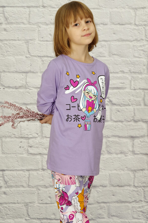 Палитра Текстиль Пижама для девочки &quot;Комиксы&quot;