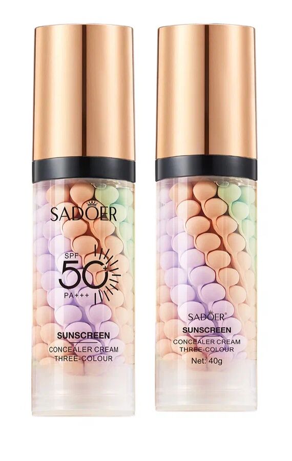 ZOZU Трехцветная база под макияж  SPF 50, 40гр.