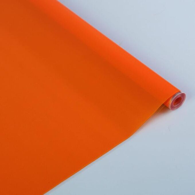 СИМА-ЛЕНД Пленка для цветов и подарков тонированный лак оранжевый 0.7 х 8.2 м, 40 мкм