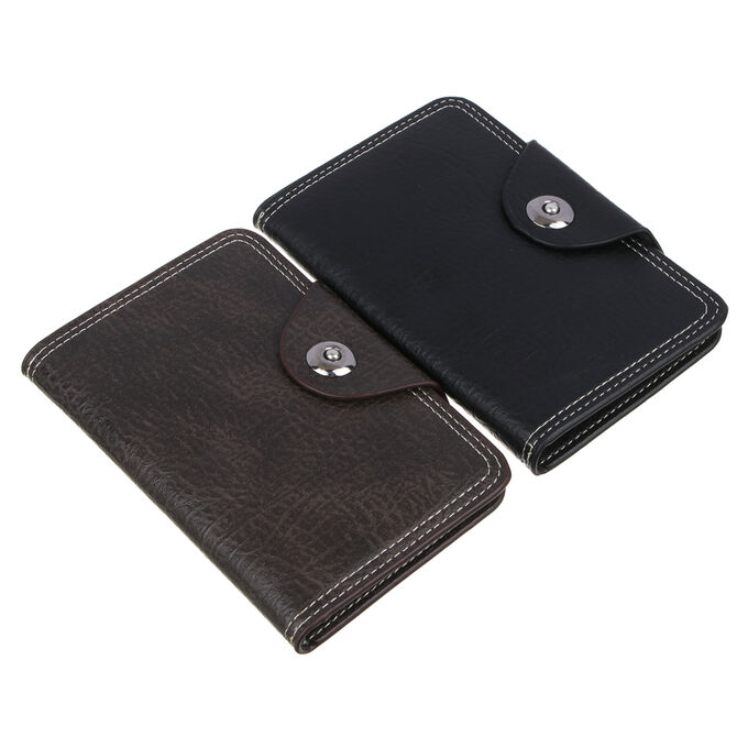 ЮниLook ЮL Портмоне мужское, ПУ, 14,5х9,5см, 2 цвета, ПМ23-02