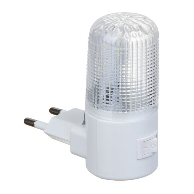 FORZA Ночник светодиодный с выкл., 220-240В, 0,5Вт, 8х7х3см, 4 LED,  пластик