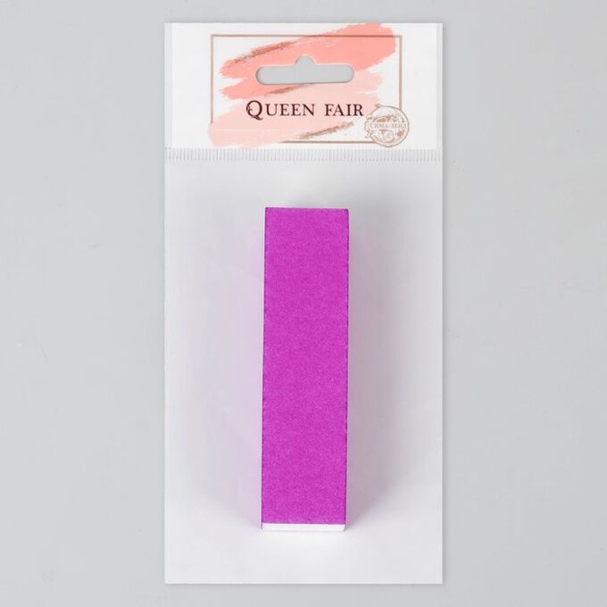 Queen fair Баф наждачный для ногтей «Нео», четырёхсторонний, 9,5 ? 2,5 ? 2,5 см, цвет МИКС
