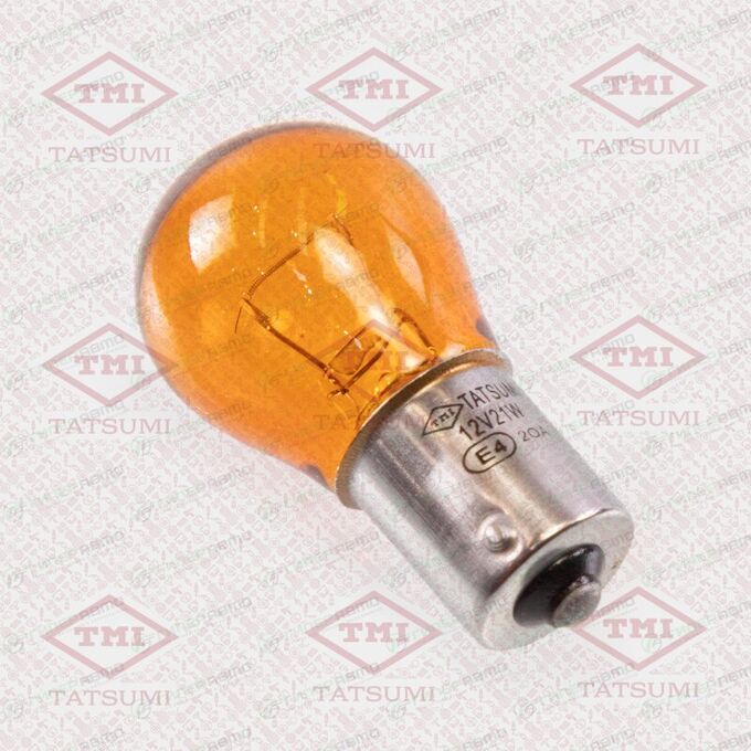 Лампа Tatsumi PY21W (BAU15s, S25), 12В, 21Вт, оранжевая, 1 шт, арт. TFP1009