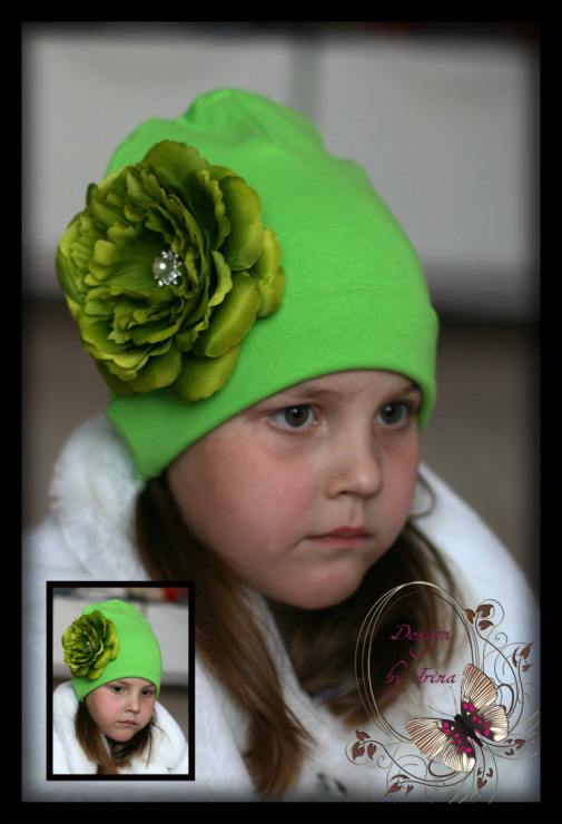 Design by Irina Зеленая шапочка с пинчиом Гледис..