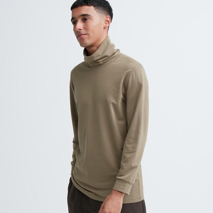 Мужская водолазка UNIQLO Heattech, бежевый