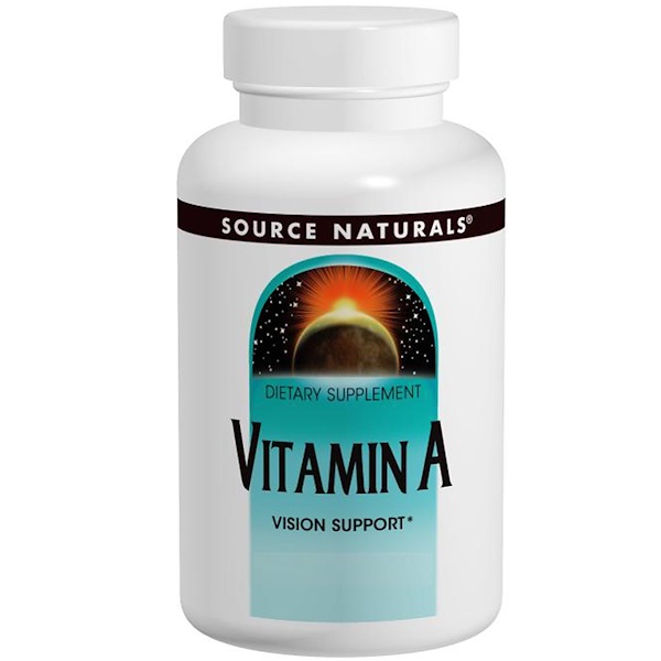 Source Naturals, Витамин А 10 000 МЕ, 100 таблеток