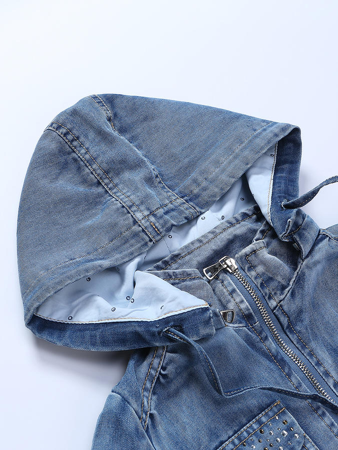 Куртка джинсовая для девочек (парка) 110-116 размер во Владивостоке