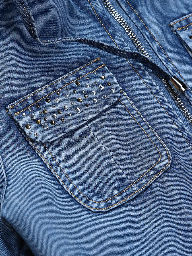 Куртка джинсовая для девочек (парка) 110-116 размер во Владивостоке