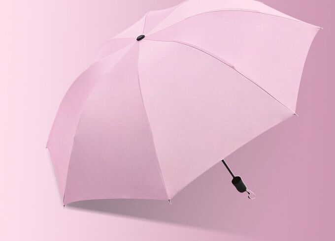 Механический зонт с 8-ю спицами, цвет розовый
