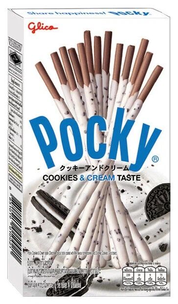 Бисквитные палочки с кремовой глазурью и кусочками печенья &quot;Pocky Cookies &amp; Cream&quot;, 45 гр.