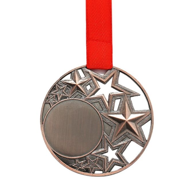 Командор Медаль под нанесение «Ты звезда», ? 5 см, цвет бронза, с лентой