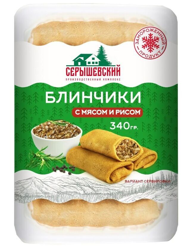 Серышевский ПК. Блинчики с мясом и рисом 1,0 кг